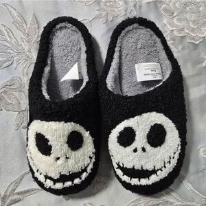 NWT Nightmare Before Christmas Jack Skellington Dosney Plush Slippers Adult